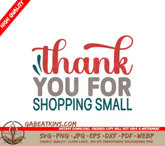 Thank You Small Shop SVG SVG