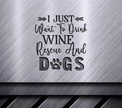 Wine, Rescue, Dogs SVG SVG