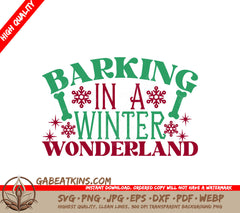 Winter Wonderland Dog Barking SVG SVG