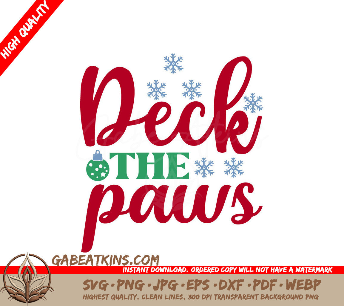 Deck The Paws Christmas SVG SVG