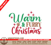 Warm & Furry Christmas Dog SVG SVG