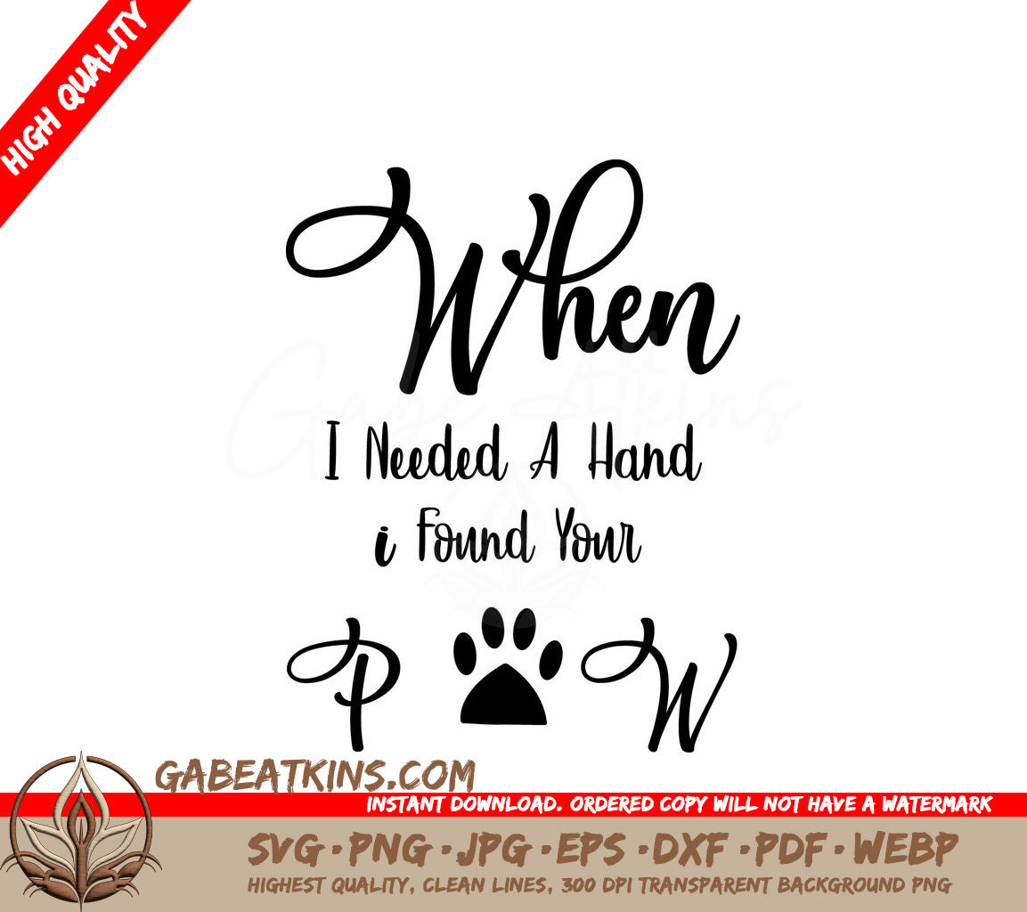 Pawsitive Support SVG Design SVG