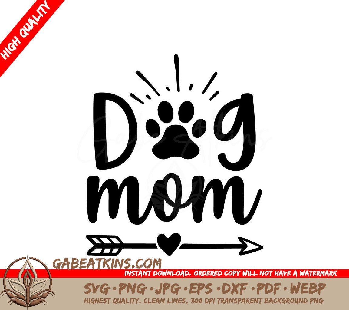 Dog Mom Paw Print SVG SVG