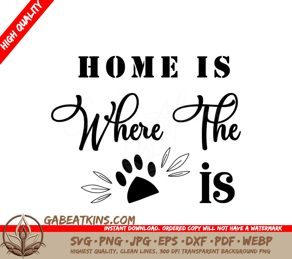 Home Is Where Dog SVG SVG