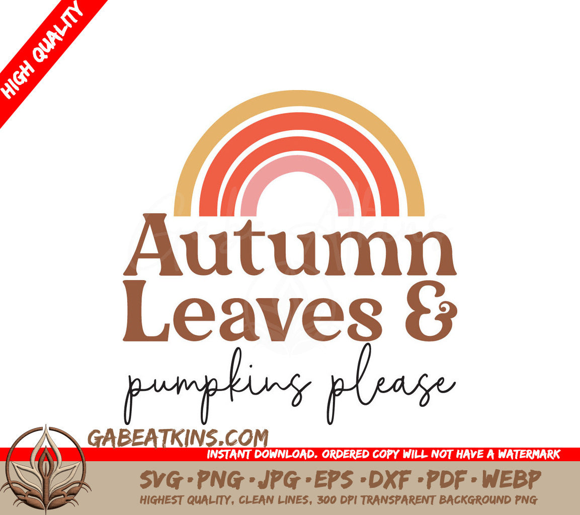 Autumn Leaves & Pumpkins SVG SVG