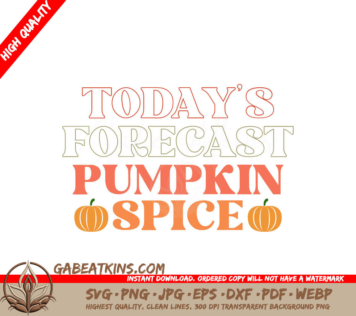 Pumpkin Spice Forecast SVG SVG