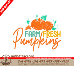 Farm Fresh Pumpkins SVG Design SVG