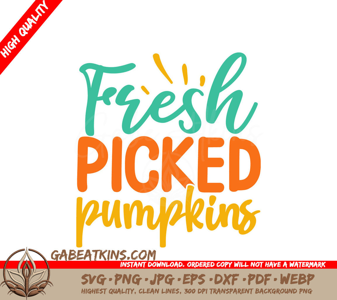 Fresh Picked Pumpkins SVG SVG