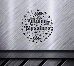 Autumn Blessings Round Sign SVG SVG
