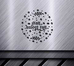 Fall Sweet Fall Round SVG SVG