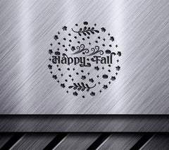 Happy Fall Round Sign SVG SVG