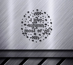 I Love Autumn SVG Sign SVG