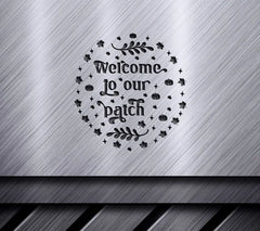 Welcome Patch Fall Round SVG SVG