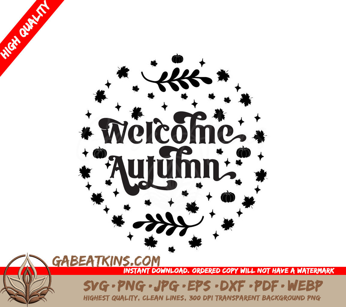 Welcome Autumn SVG SVG