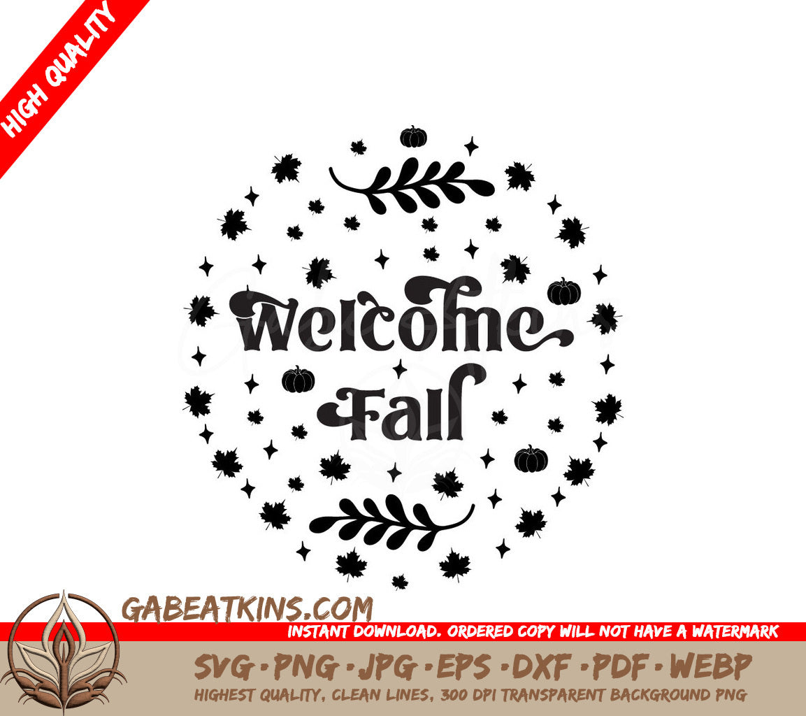 Welcome Fall SVG SVG
