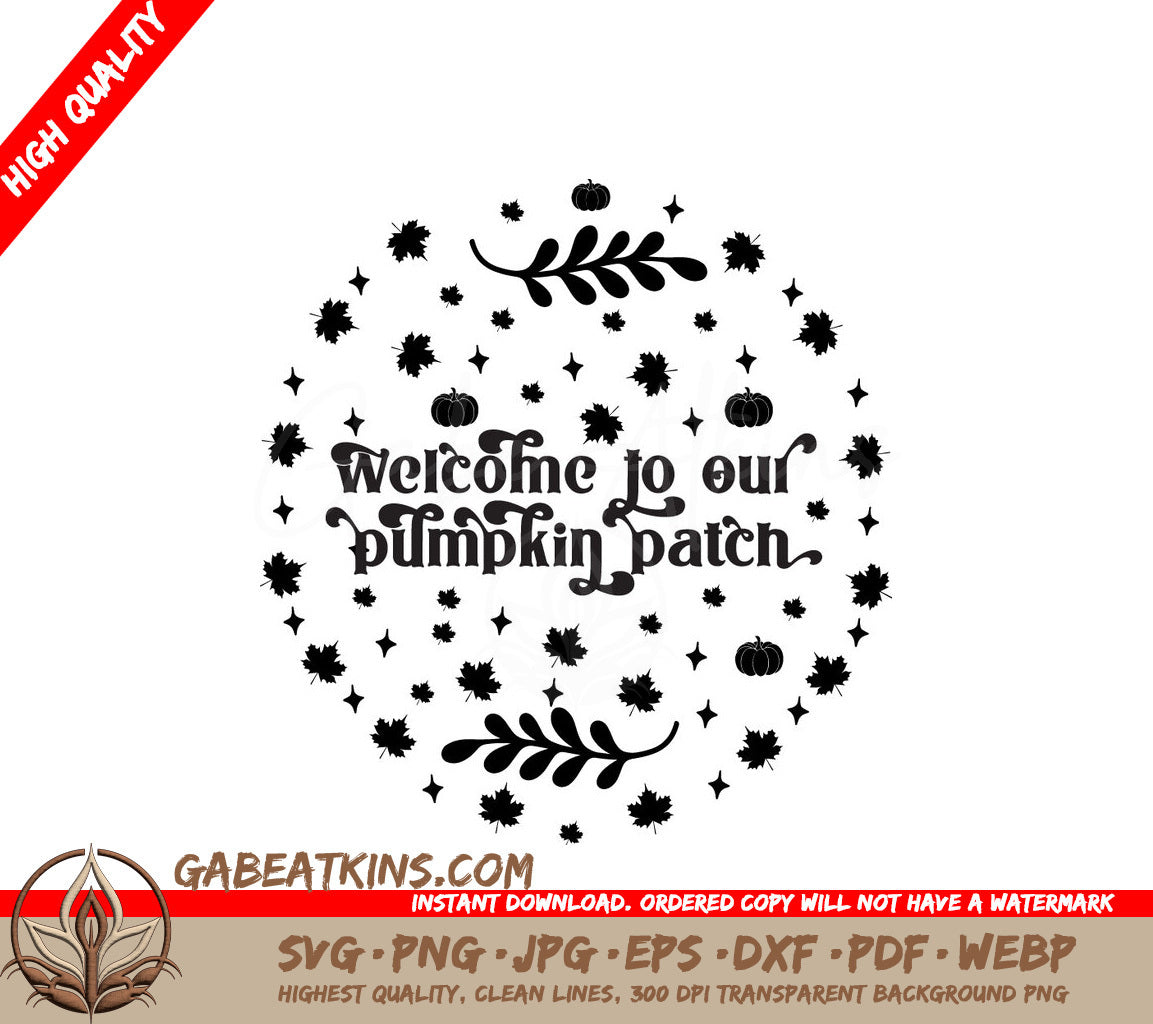 Welcome Pumpkin Patch SVG Sign SVG