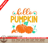Hello Pumpkin Fall SVG Design SVG