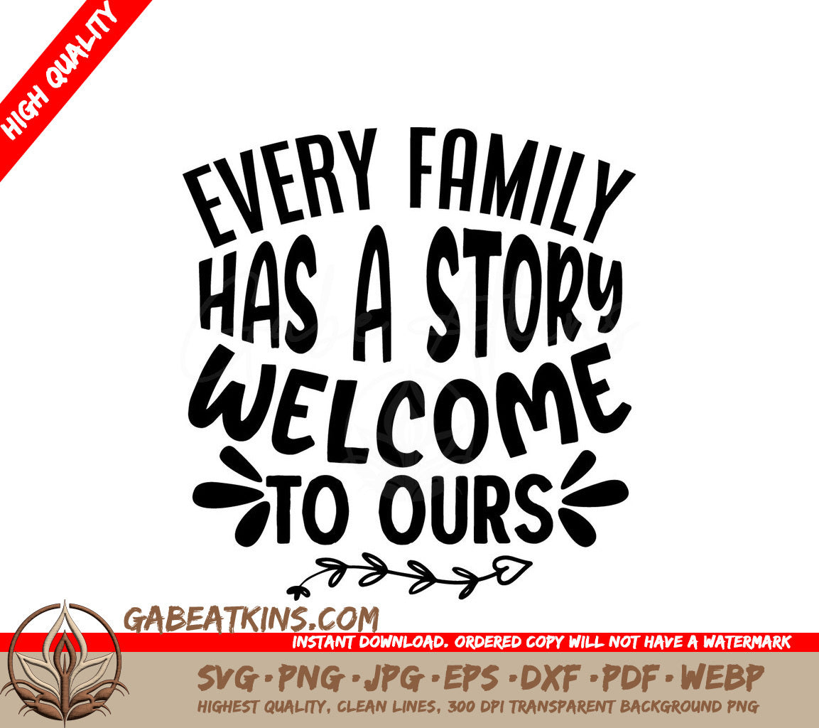 Family Story Welcome SVG SVG