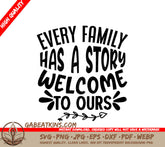 Family Story Welcome SVG SVG