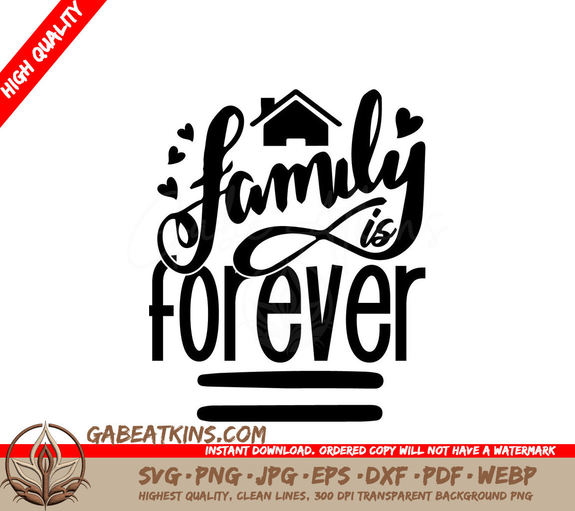 Family Forever SVG Design SVG