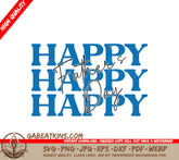 Happy Fathers Day Blue Sign SVG SVG