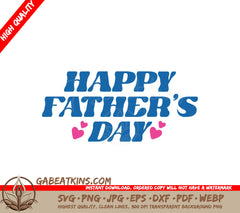 Blue Happy Fathers Day SVG SVG