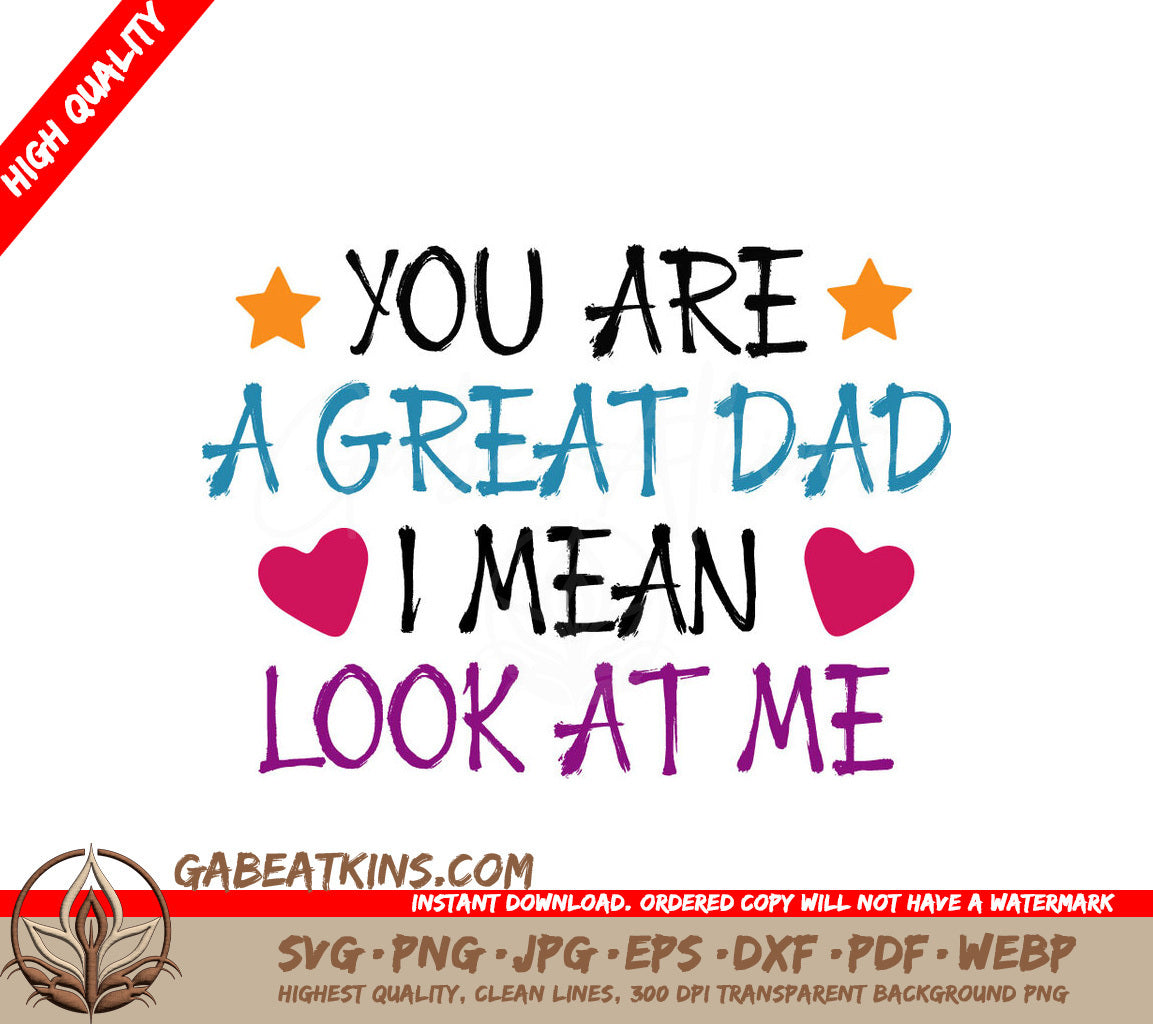 Great Dad SVG Poster Design SVG