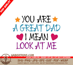 Great Dad SVG Poster Design SVG