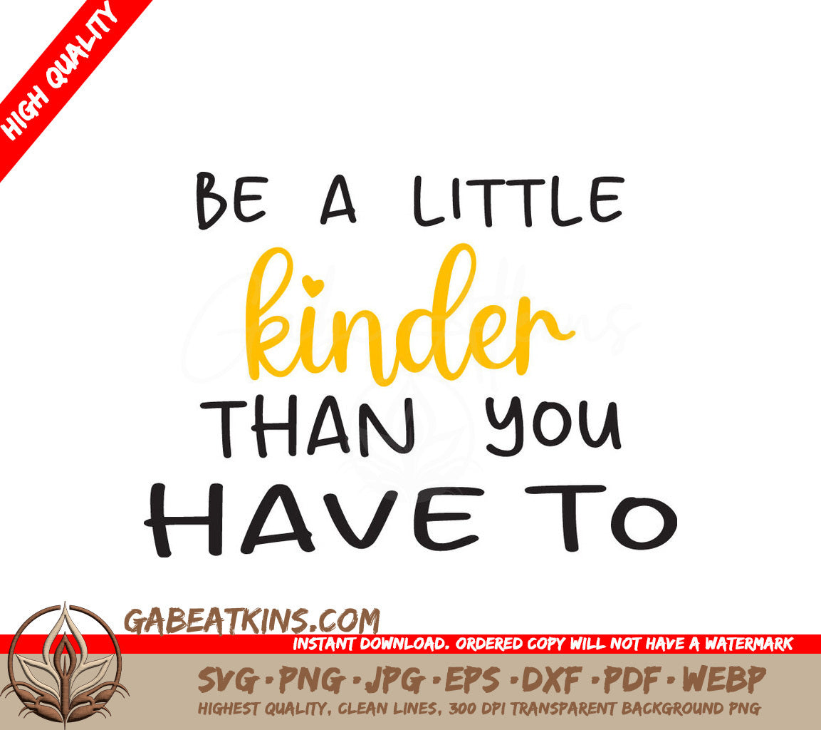 Be Kinder SVG Design SVG
