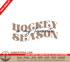 Hockey Is My Favorite Season SVG SVG
