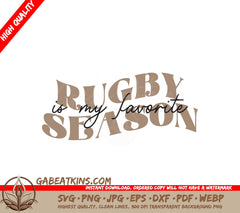 Rugby Season SVG Design SVG