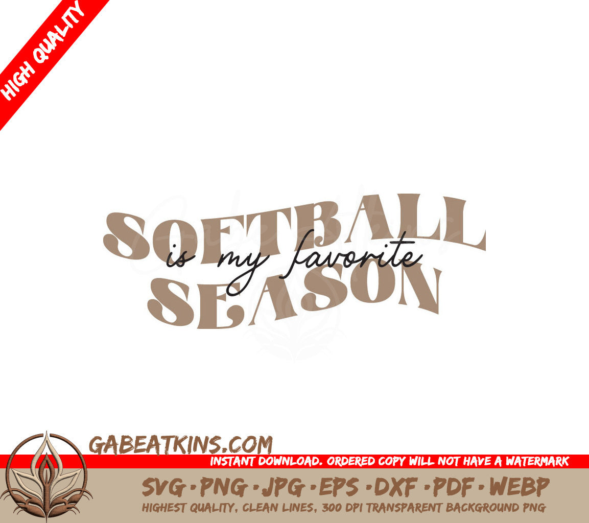 Softball Season SVG Design SVG