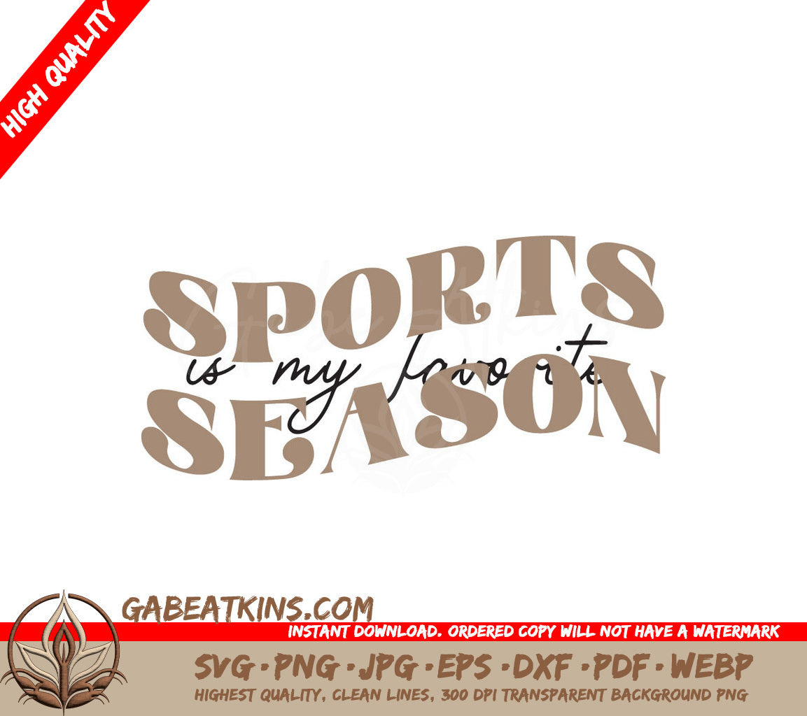 Sports Season SVG Design SVG