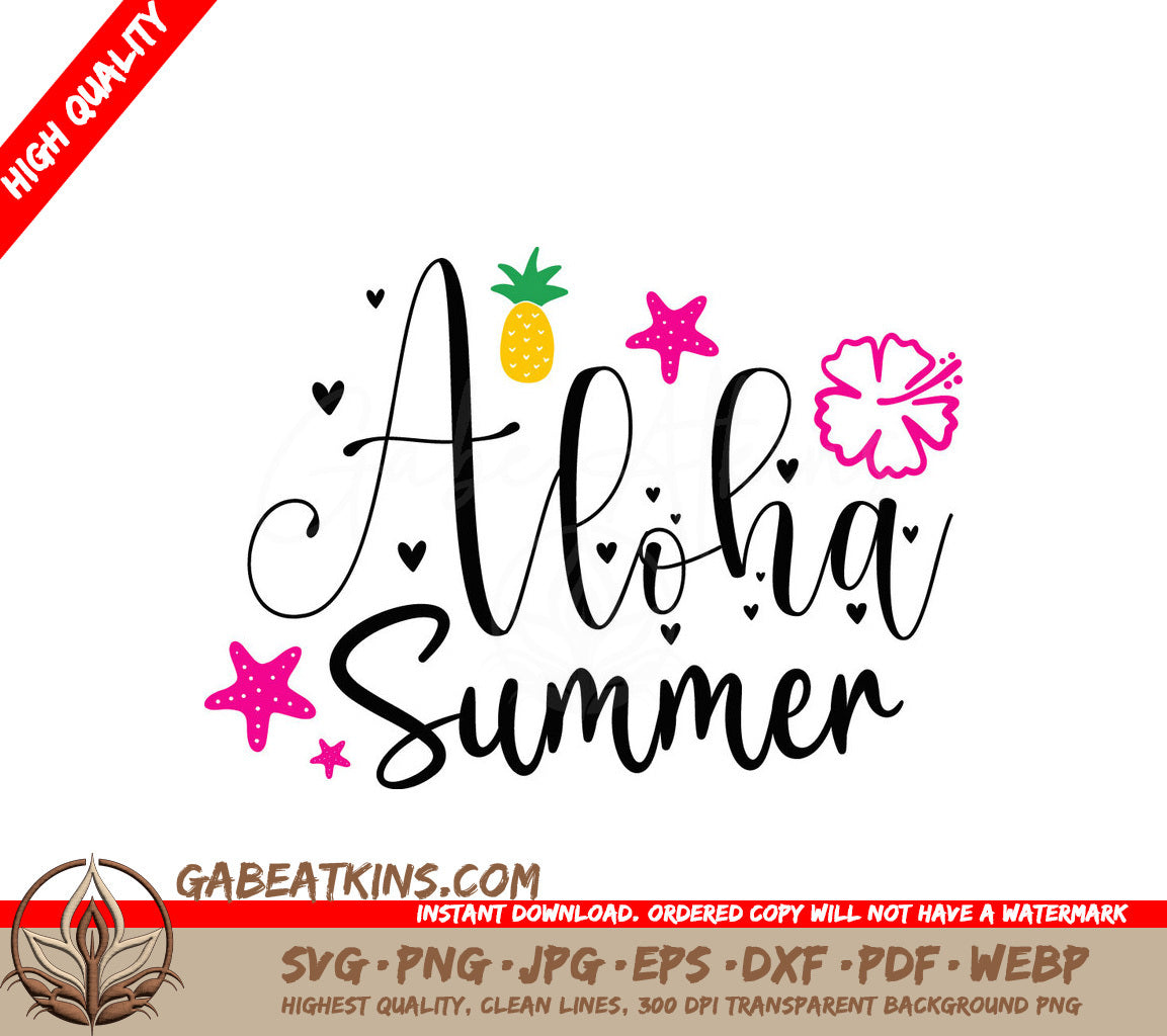Aloha Summer Pineapple SVG SVG