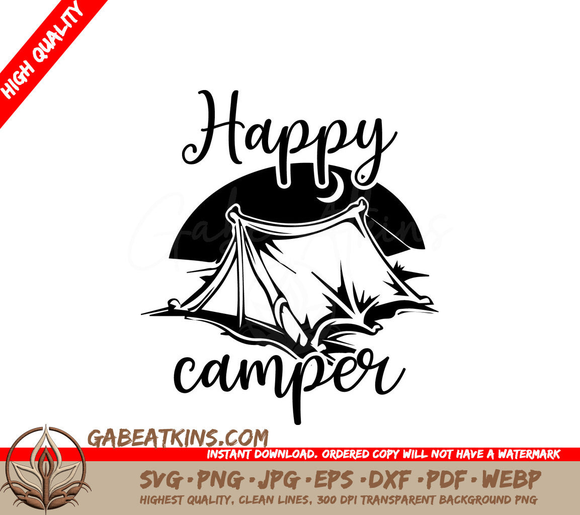 Happy Camper Tent SVG SVG
