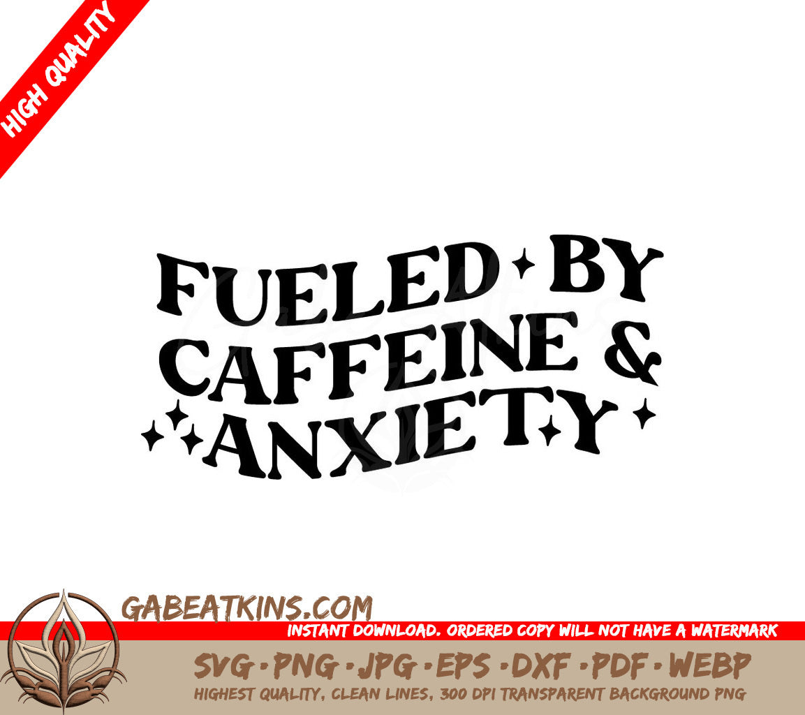 Caffeine & Anxiety SVG Design SVG