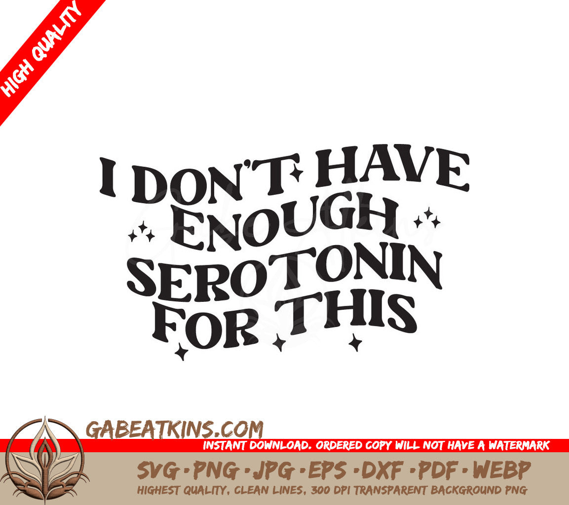 Serotonin Deficiency SVG Poster SVG