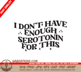 Serotonin Deficiency SVG Poster SVG