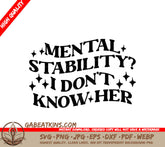 Mental Stability SVG Design SVG