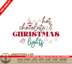 Hot Chocolate Christmas Lights SVG SVG