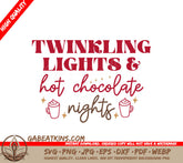 Twinkling Lights Hot Chocolate SVG SVG