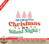 Silent Night Christmas SVG Poster SVG