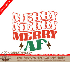 Merry AF Christmas SVG SVG