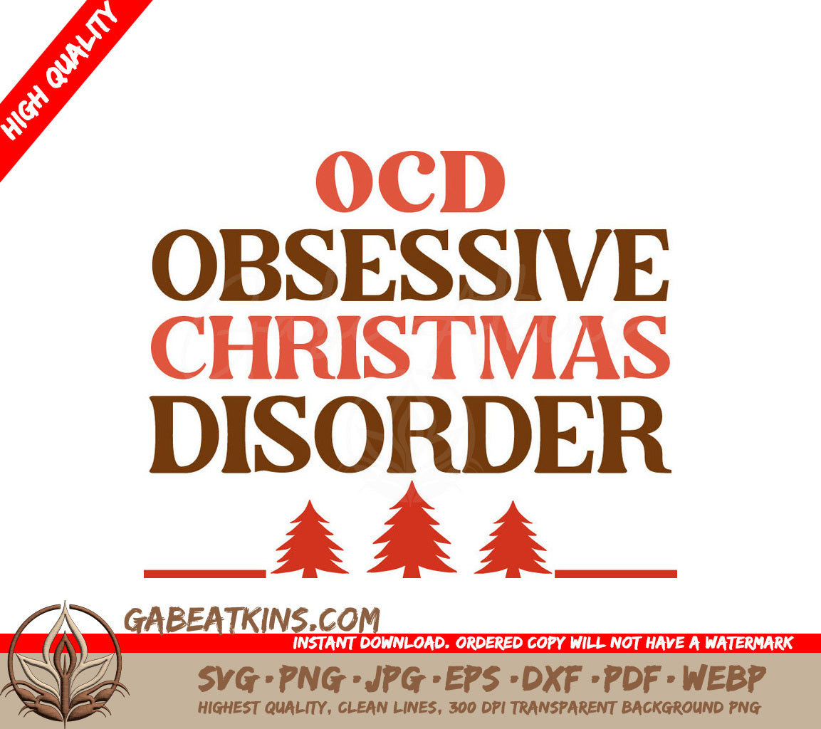 OCD Christmas Disorder SVG SVG