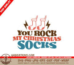 Funny Christmas Socks SVG Design SVG