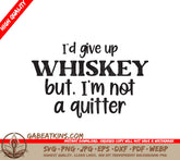 Whiskey Quitter SVG Design SVG