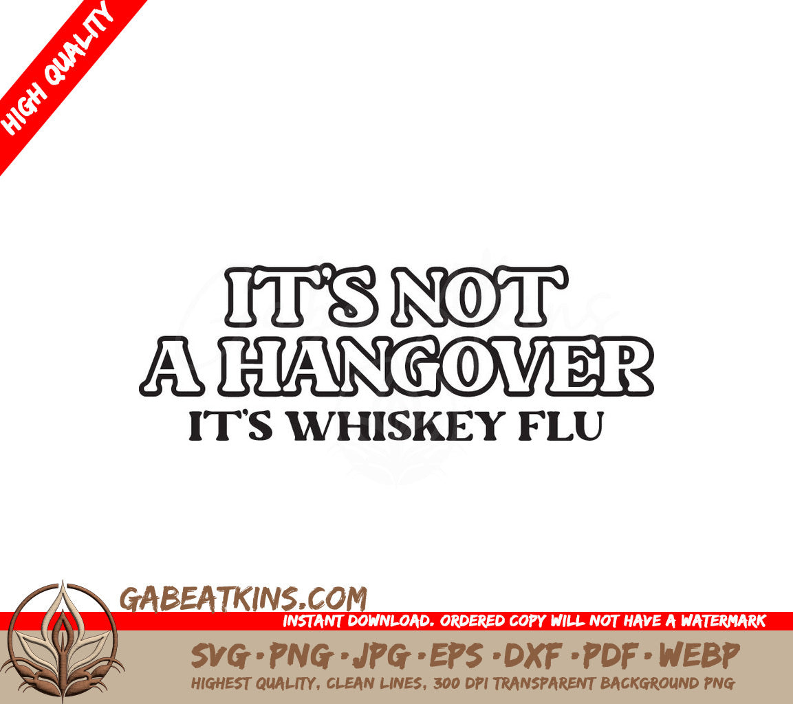 Whiskey Flu Funny SVG Coaster SVG