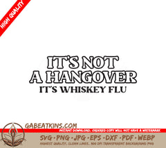 Whiskey Flu Funny SVG Coaster SVG