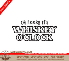 Whiskey OClock SVG Coaster Design SVG