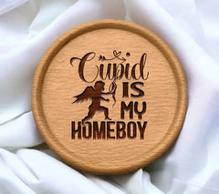 Cupid Homeboy SVG Black White SVG